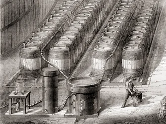 Apparatus Used for the Preparation of Hydrogen Gas by the Action of Sulfuric Acid on Iron When Filling a Balloon