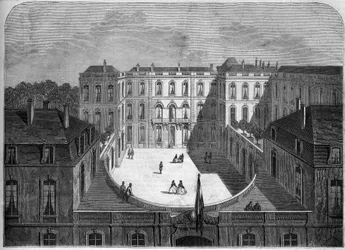 Architecture: view of the hotel de la Caisse des depots et consignations (18th-19th century), Paris