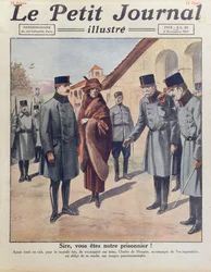 Arrest at Gyoer of Charles IV and Queen Zita after his second failed attempt to regain the throne of Hungary in 1921, cover of Le Petit Journal, 6 November, 1921