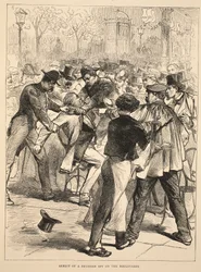 Arrest of a Prussian Spy on the Boulevards, September 1870, Illustration from 