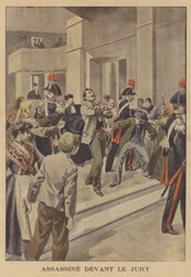 Assassinated in front of the jury