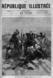 Assassination of Olga Skobeleva (1823-1880), mother of Mikhail Dmitrievich Skobeleff (General Skobeleff or Skobelev) (1843-1882), by a group of thieves on June 6