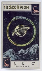 Astrological tarot card depicting Scorpio