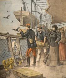 At sea, illustration from Le Petit Journal: Supplement illustre, 10th April 1898