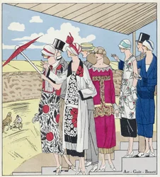 At the Velodrome, Illustration from Art, Gout, Beaute, pub. 1924