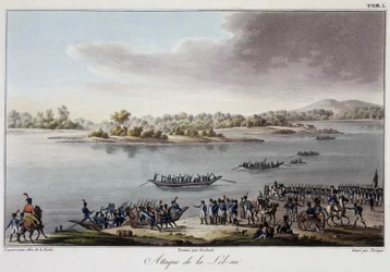 Attack of the Lobau in 1809 - in 