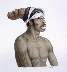 Australian Aborigine, a Man Called Cour-rou-bari-gal, from New Holland, 1812