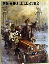 Automobile Dion-Bouton 1905 and coats and furs Grunwaldt - in 