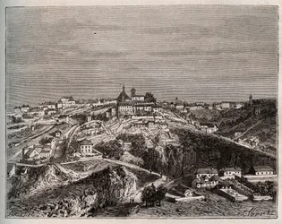 Avallon - Bourgogne-Franche-Comte - engraving in 