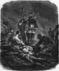 Bad boys, looters during the wars of the 16th century. In “Histoire Populaire de la France”, sd. circa 1885. Engraving