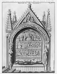 Basilica Saint-Denis, Mausoleum of Dagobert I, King of the Franks, restored by Adolphe Victor Geoffrey-Dechaume in 1862