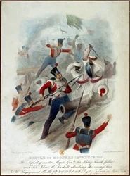 Battle of Moodkee, No. 4 from War in the Punjab, engraved by W. Kohler after LEnfant Bros., published by William Spooner