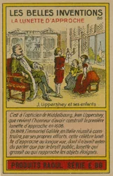 Beautiful inventions card, telescope