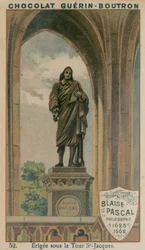 Blaise Pascal, Philosopher, 1623-1662, Erected under the St-Jacques Tower