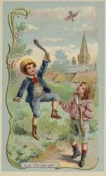 Boy Killing a Bird with a Sling