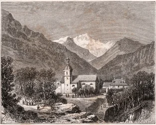 Brides-les-Bains - Savoie - engraving in 