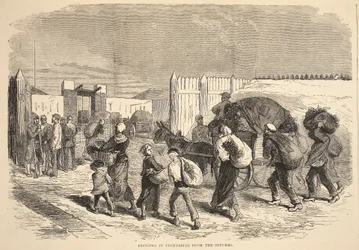 Bringing in vegetables from the suburbs, illustration from Cassells History of the War between France and Germany, 1870-1871