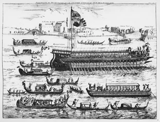 Bucentaur in Venice on the Day of Ascension (engraving)