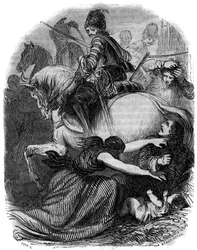 Camisard War of 1702-1705 which opposes Protestants of the Cevennes to the royal Catholic government. Massacre of Protestants in the Cevennes