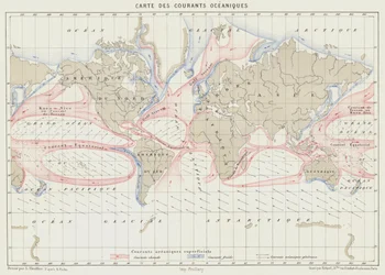 Map of Ocean Currents (colour lithograph)