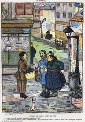 Cartoon depicting the result of a wife