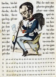 Cartoon in a Prussian battleship suit