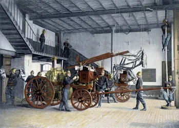 Central post, call to fire - in Military Album - fire brigade