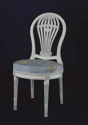 Chair with back in the shape of a Montgolfiere, 18th century
