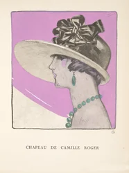 Hat by Camille Roger, from a Collection of Fashion Plates
