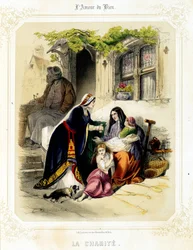 Charity. In love of the good of Sauvageot, second half of the 19th century