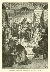 Charlemagne Presiding at the School of the Palace