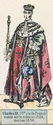 Charles X, 70th King of France, Ascended the Throne in 1824, Died in 1836