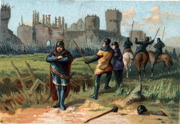 Charles III the Fat (839-888) Emperor of the West (881 - 887) and Regent of France (884 - 887) camped under the walls of Paris without daring to fight the Normans, preferring to buy their retirement at a price of money