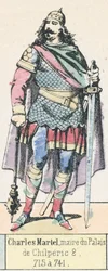 Charles Martel, Mayor of the Palace, of Chilperic II, 715 to 741