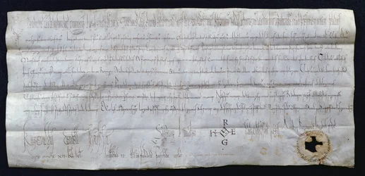 Charter Signed by Hugues I Capet (941-996), King of France, 988