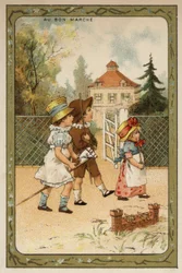 Children playing soldiers