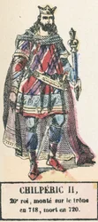 Chilperic II, 20th King, ascended the throne in 718, died in 720