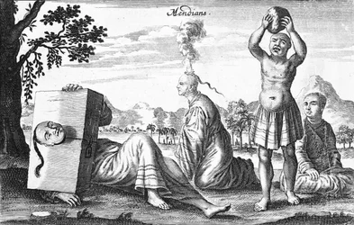 Chinese Mendians Performing Self-Inflicting Acts, 1664