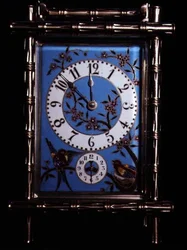 Chinoiserie Carriage Clock with Enamelled Dial and Side Panels