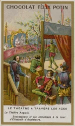 Chocolat Felix Potin Trade Card, Theatre Through the Ages