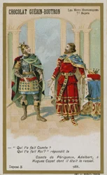 Chocolat Guerin-Boutron trade card, Historic Words series