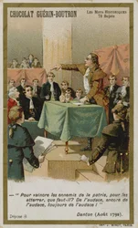 Chocolat Guerin-Boutron trade card, Historic Words series