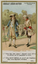 Chocolat Guerin-Boutron trade card, Historic Words series