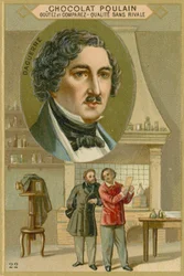 Chocolat Poulain trade card, Louis Daguerre