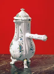 Chocolate pot, made by Levasque and Saladin, St. Omer