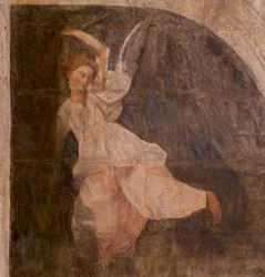 Church of Saint John the Baptist. Interior. Chapel of Saint Fursy. Mural Paintings. The Glorification of Mary. Early 17th Century
