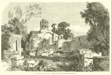 Roman Cemetery, in Arles (engraving)