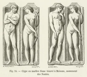 White Marble Cippus Found at Maisons, Monument of the Nautes