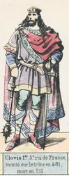 Clovis I, 5th King of France, ascended the throne in 481, died in 511