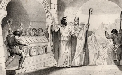 Clovis II Selling Silver and Gold from the Shrine to Feed the Poor, from 